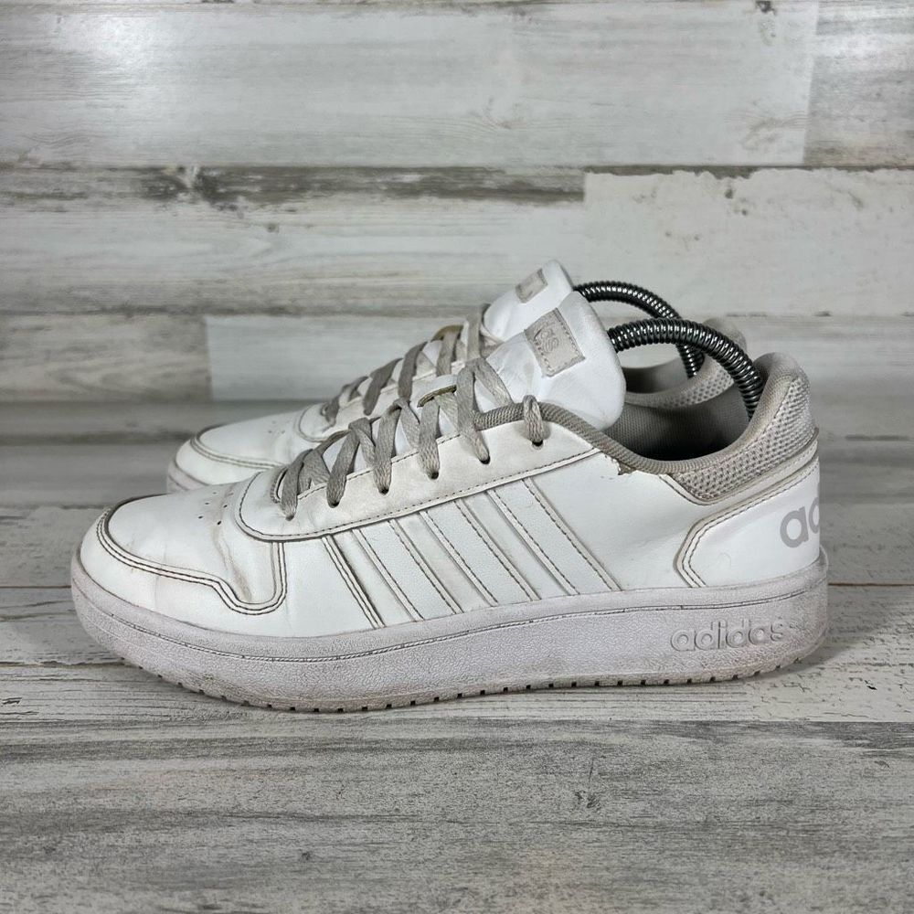 Adidas Womens Hoops 2.0 Cloud White Casual Shoes Lace‎ Up Size 8.5 - Picture 2 of 9